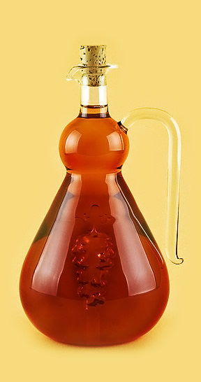 Бутылка для масла из стекла ручной работы