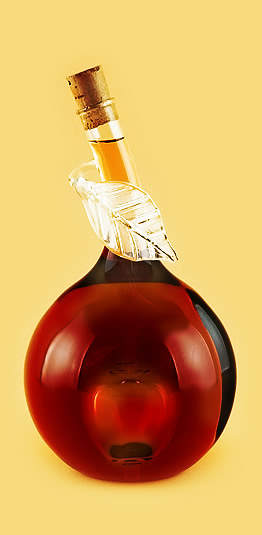 Бутылка «Яблоко» из стекла ручной работы