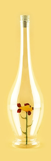 Бутылка «Рыбка» из стекла ручной работы