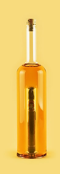 Бутылка для сигары из стекла ручной работы