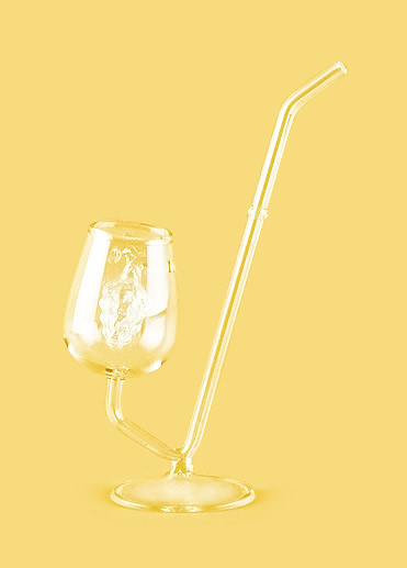 Рюмка «Виноградная кисть» из стекла ручной работы