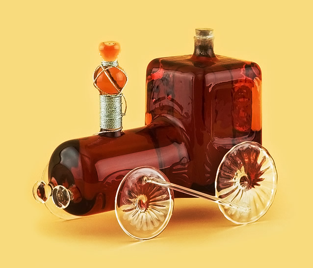 Локомотив из стекла ручной работы