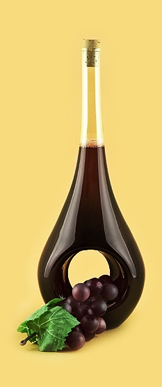 Бутылка из стекла ручной работы