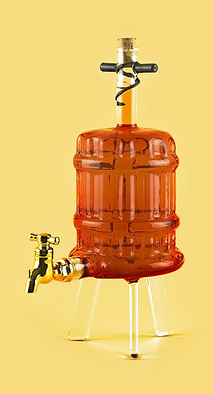 Бутылка винный прес из стекла ручной работы