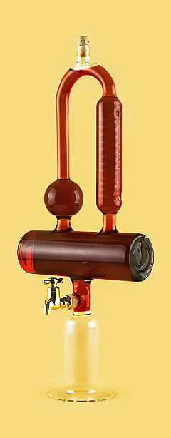 Бутылка-дистиллятор из стекла ручной работы