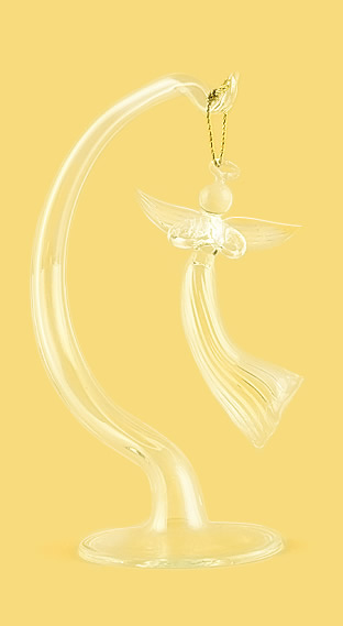 Ангелочек на подставке из стекла ручной работы