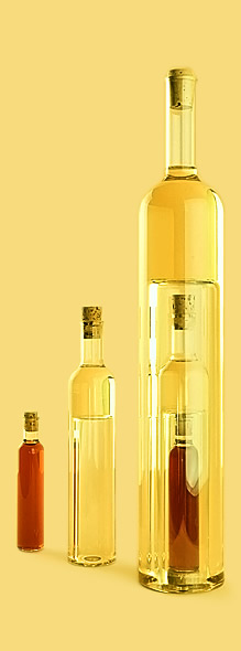 Бутылка-матрешка три в одной из стекла ручной работы